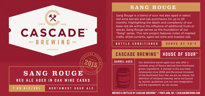 Sang Rouge | 2015 Sour Cascade Brewing- Craft Delivery Thailand