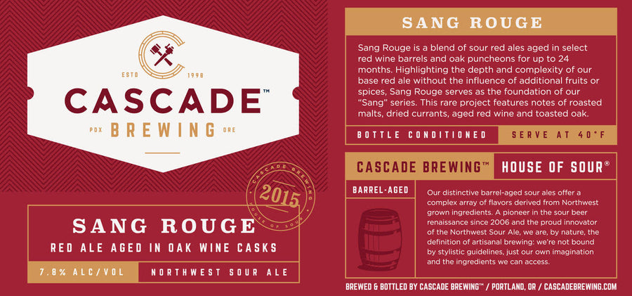 Sang Rouge | 2015 Sour Cascade Brewing- Craft Delivery Thailand
